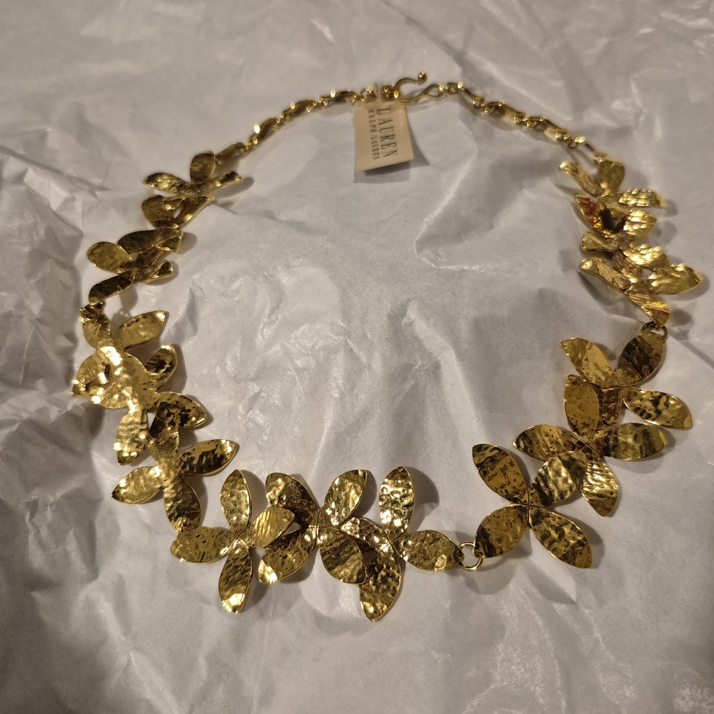 Lauren Ralph Lauren Gold Floral Necklace